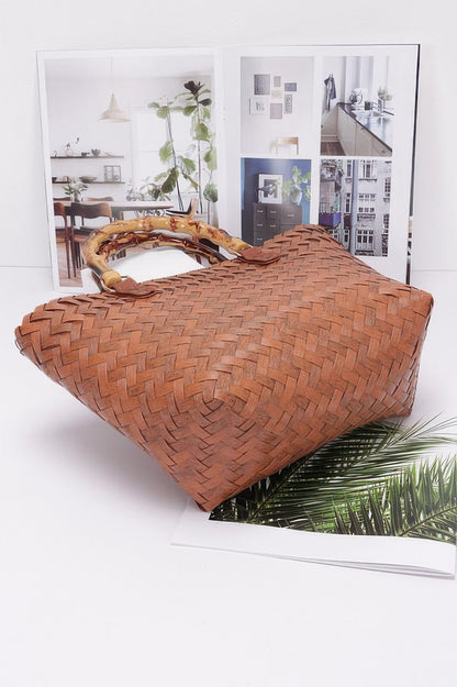 Pvc Braided Top Handle Bag