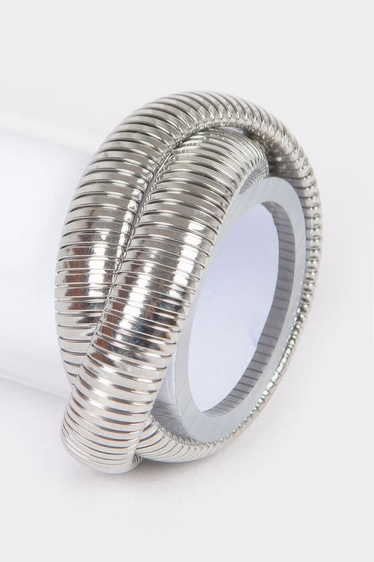 Aluminum Double Stretch Chain Bracelet