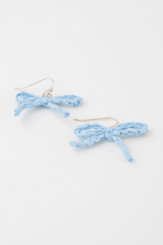 Braided Ribbon Stud Earrings