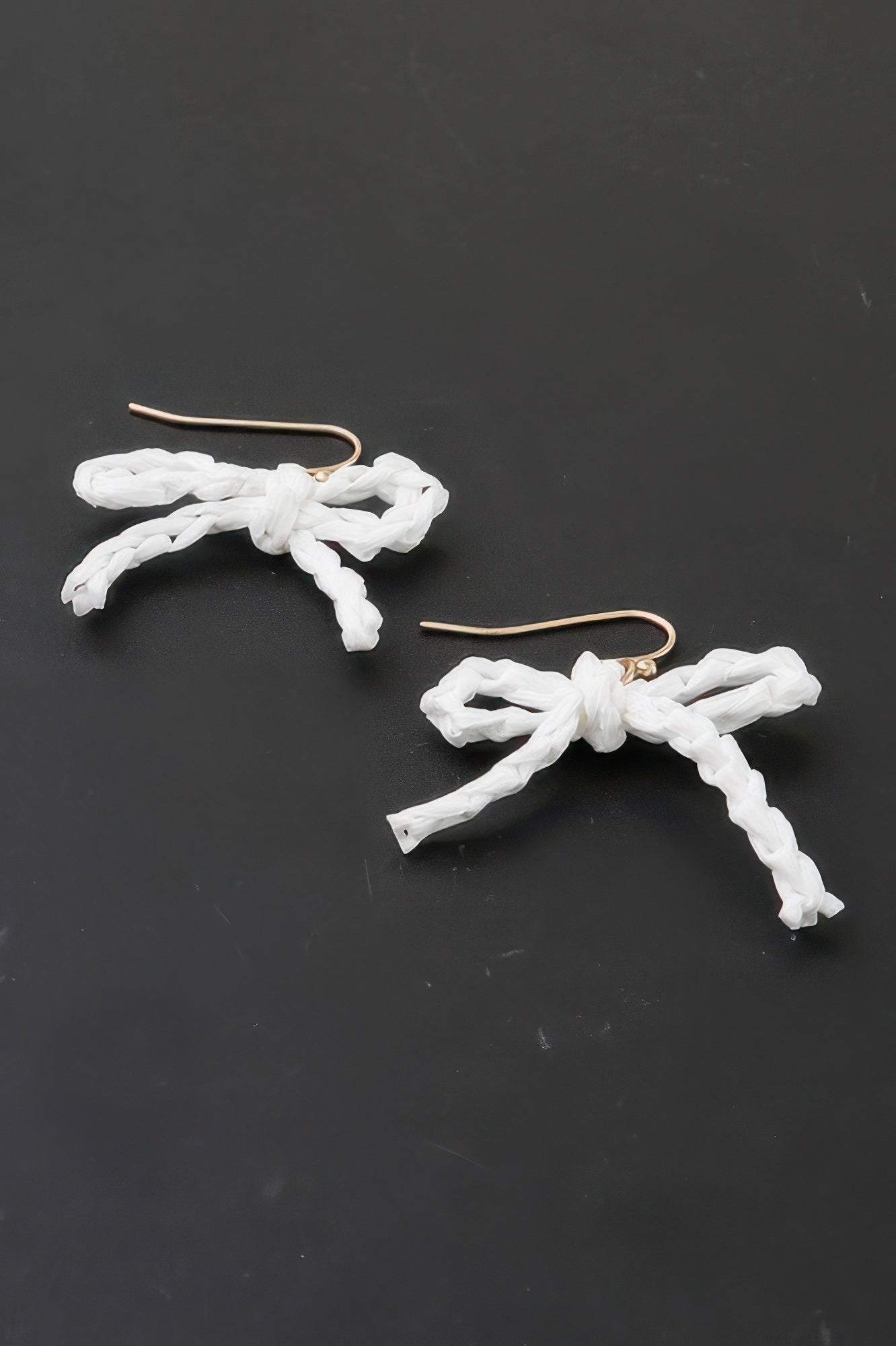 Braided Ribbon Stud Earrings
