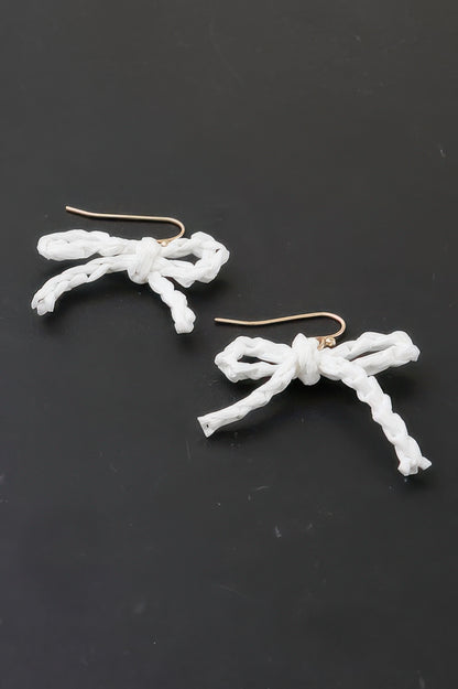 Braided Ribbon Stud Earrings