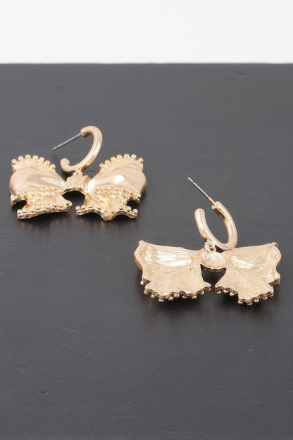Beaded Ribbon Dangle Earrings