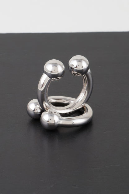 Horn Bolt Hoop Earrings