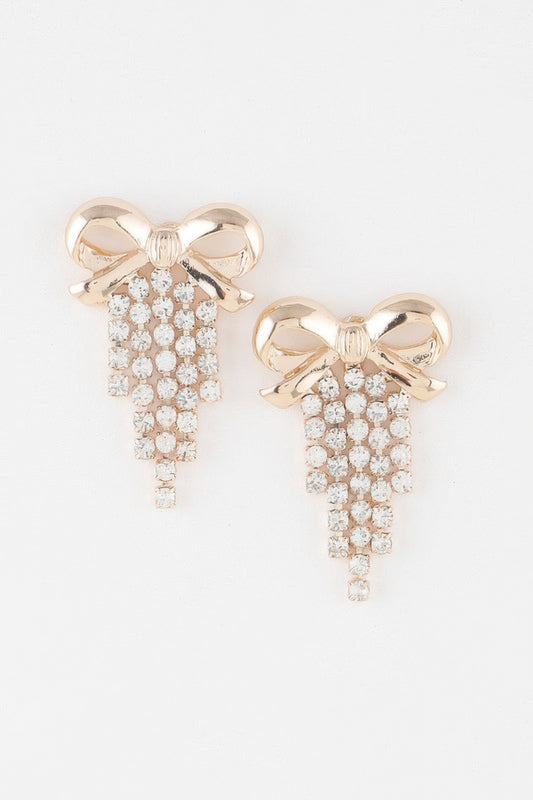 Ribbon Curtain Drop Earrings