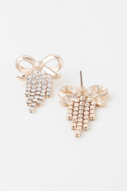 Ribbon Curtain Drop Earrings
