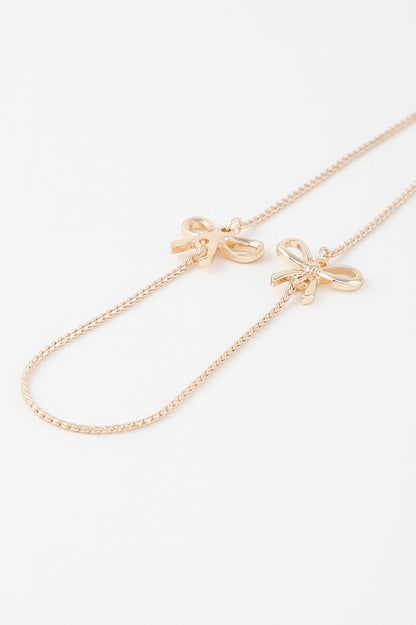 Double Ribbon Chain Necklace