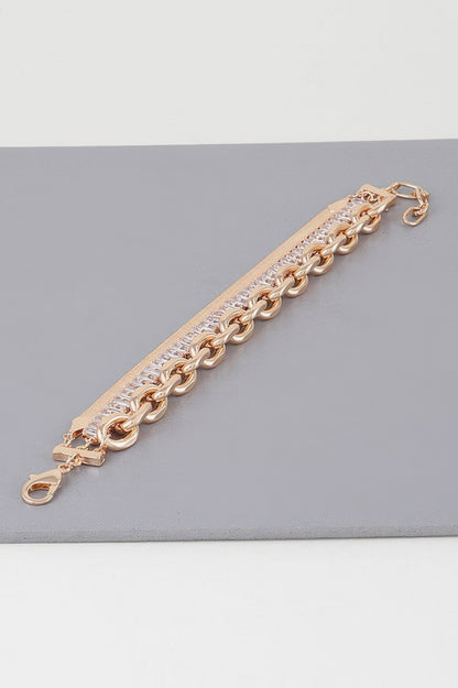 Multi Crystal Chain Bracelet
