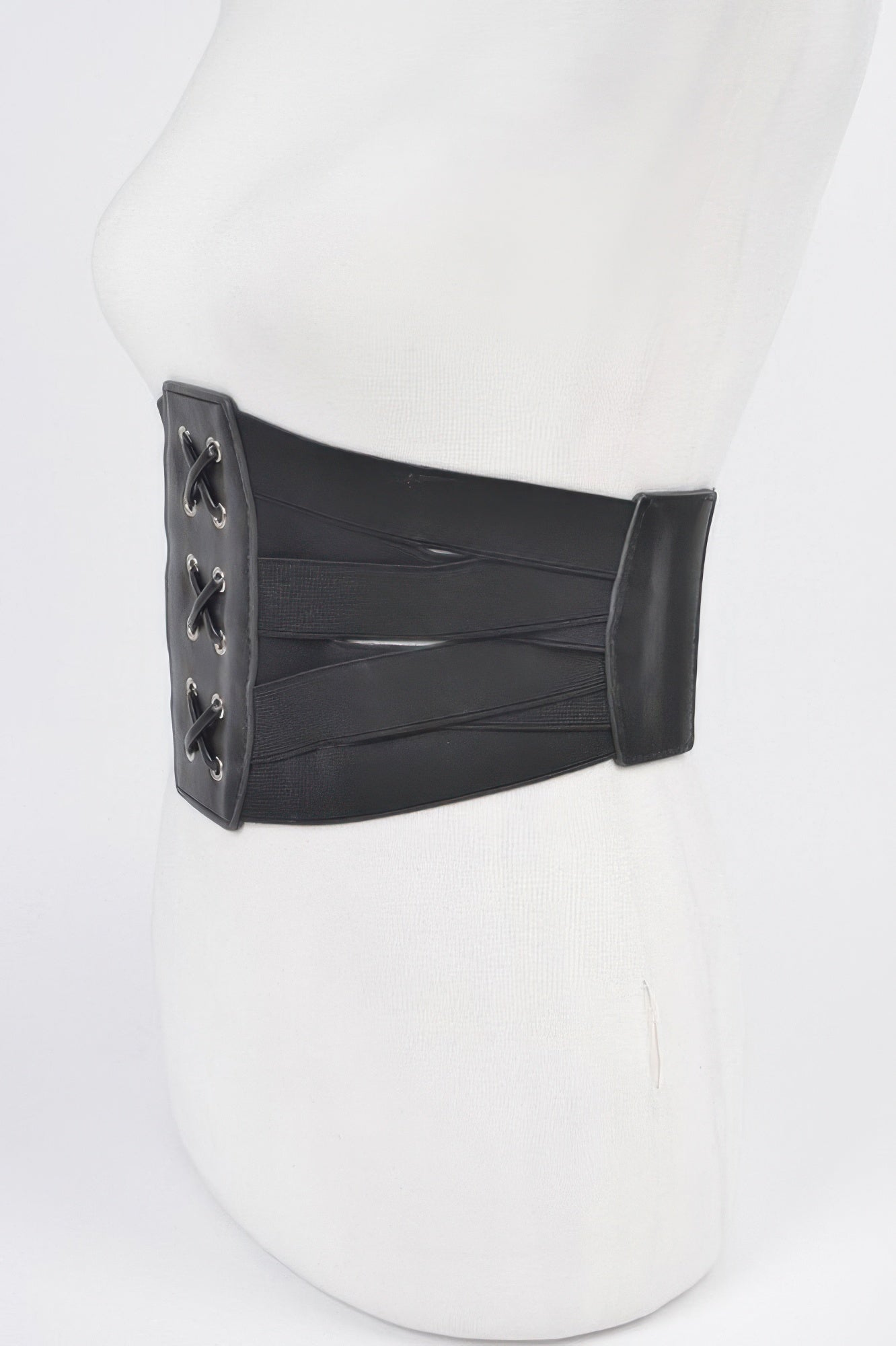 Faux Leather Corset Wide Elastic Belt