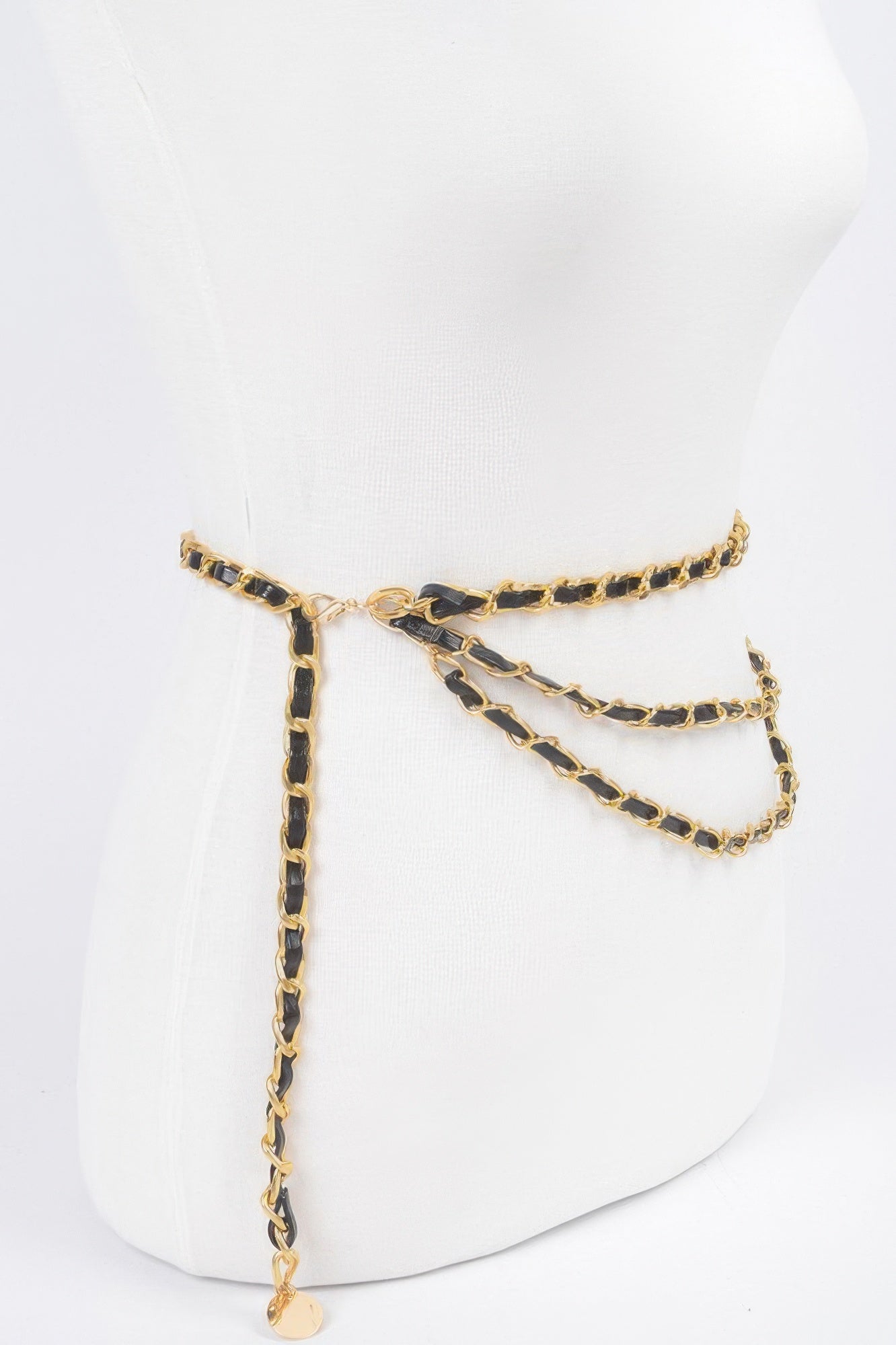 Metal Pu Plus Size Chain Belt