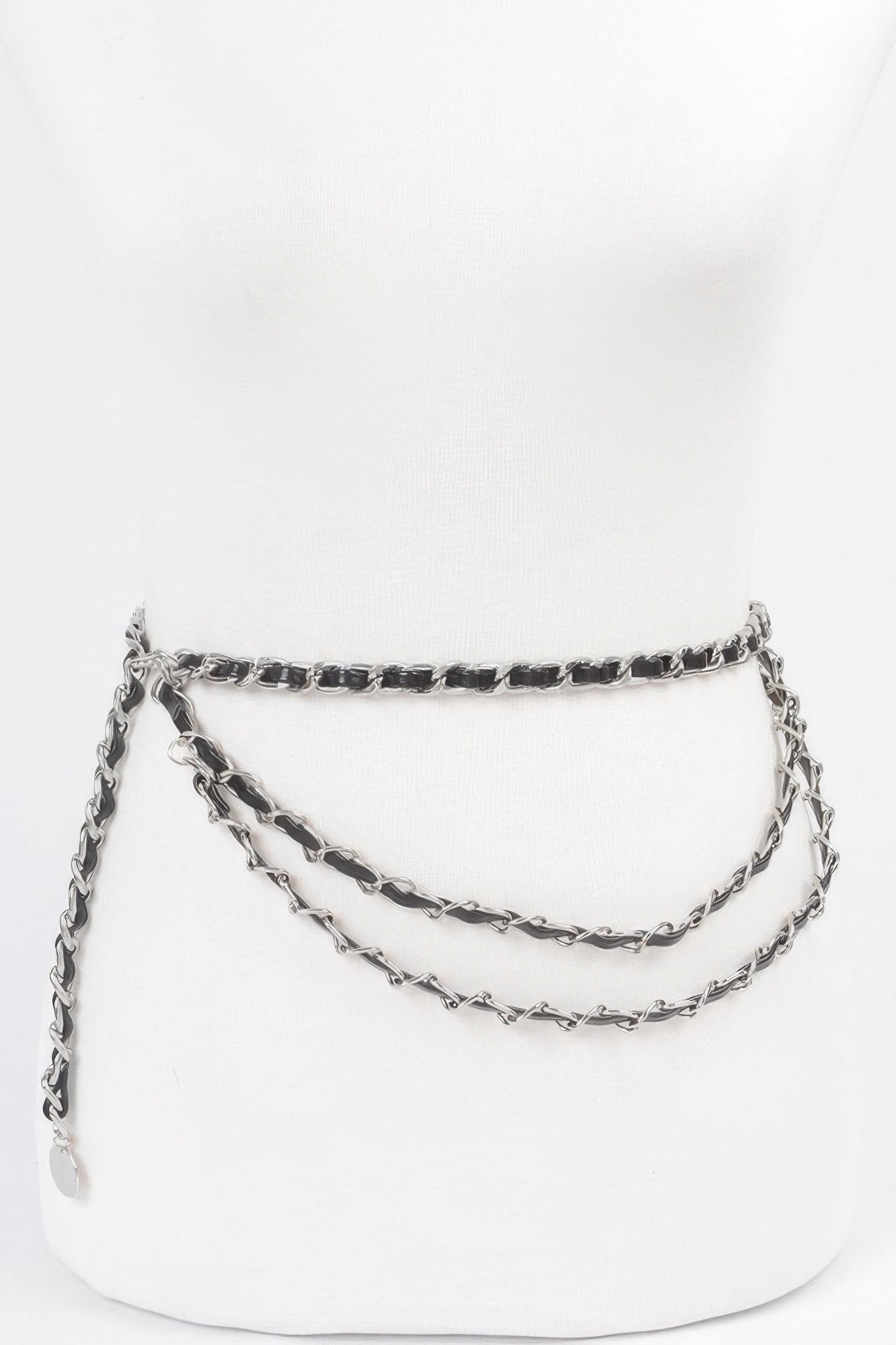 Metal Pu Plus Size Chain Belt