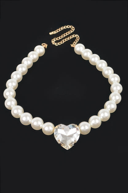 Faux Pearl Stone Necklace