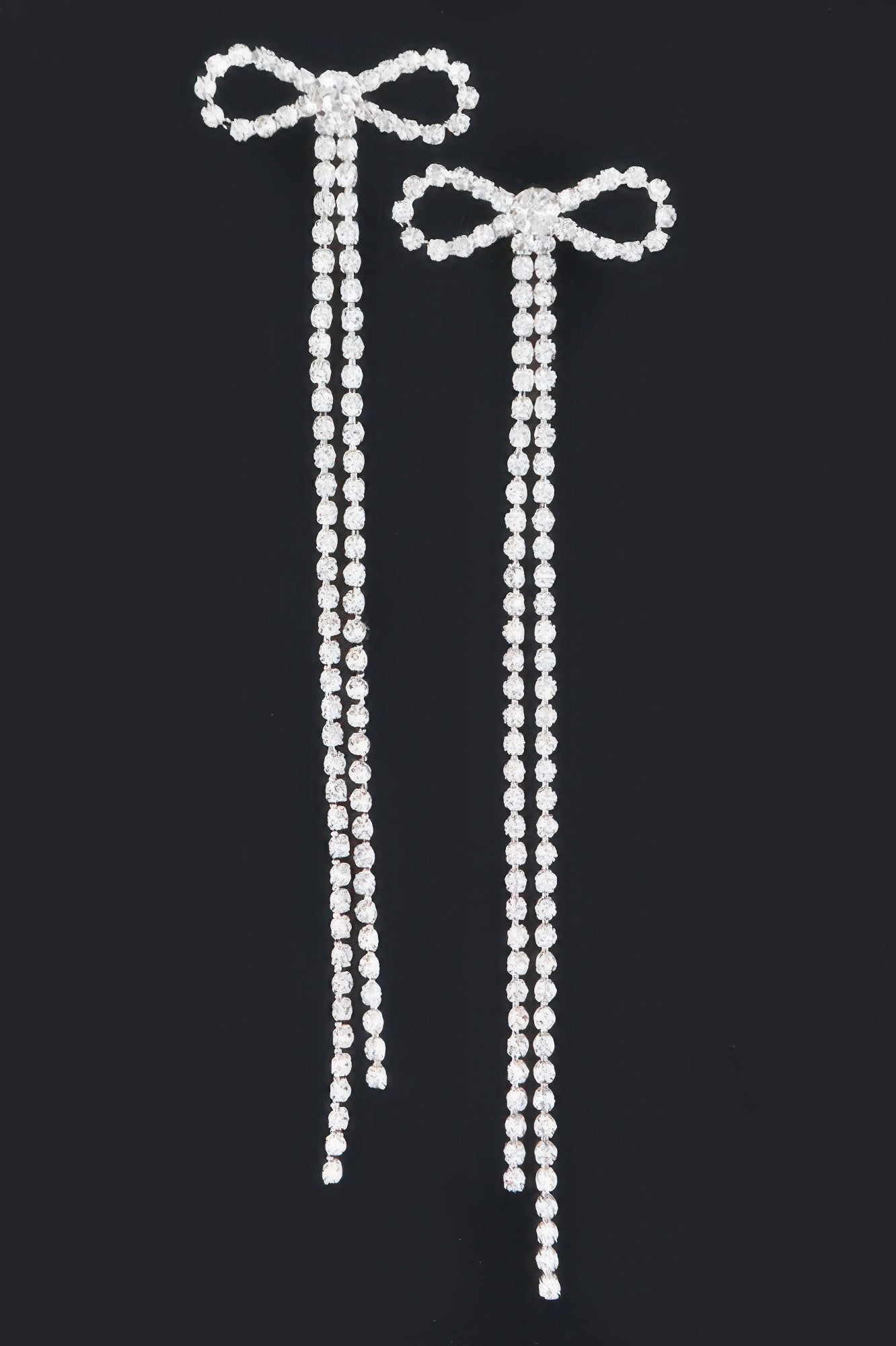 Rhinestone Ribbon Earring