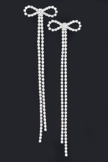 Rhinestone Ribbon Earring
