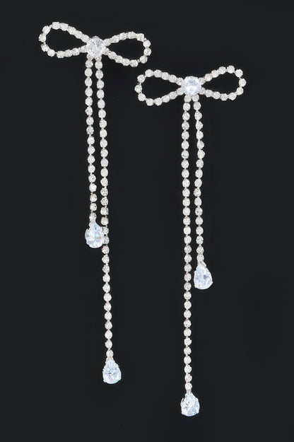 Rhinestone Ribbon Earring