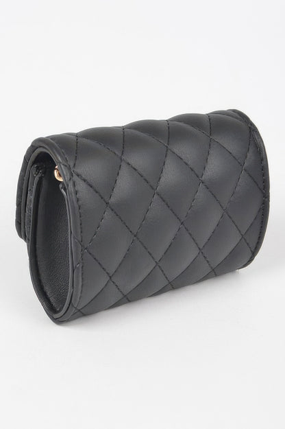 Quilted Mini Bag W/ Chain Belt