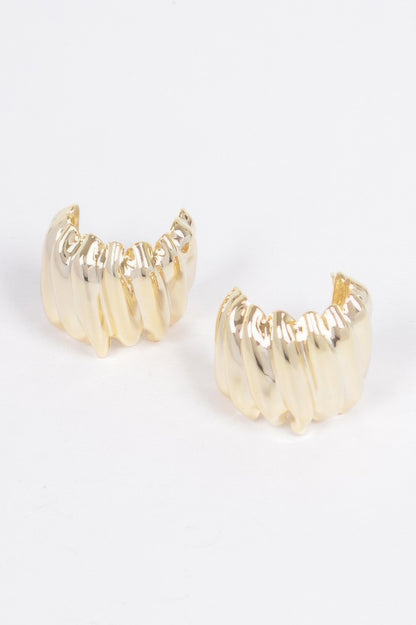 Vintage Gold Dip Metal Earring
