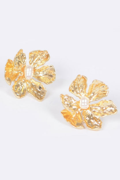 Vintage Metal Flower Earring