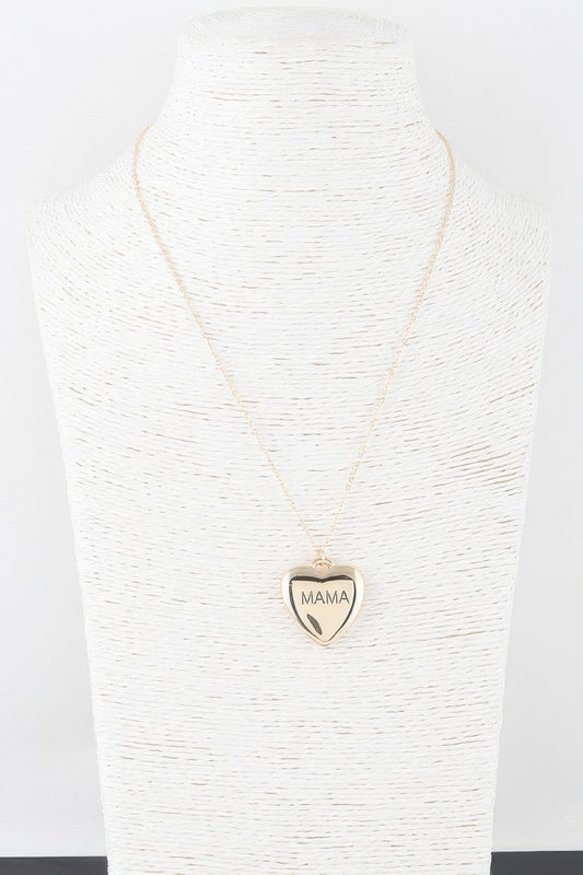 Mama Heart Pendant Necklace
