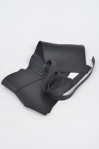 Faux Leather Skirt Belt