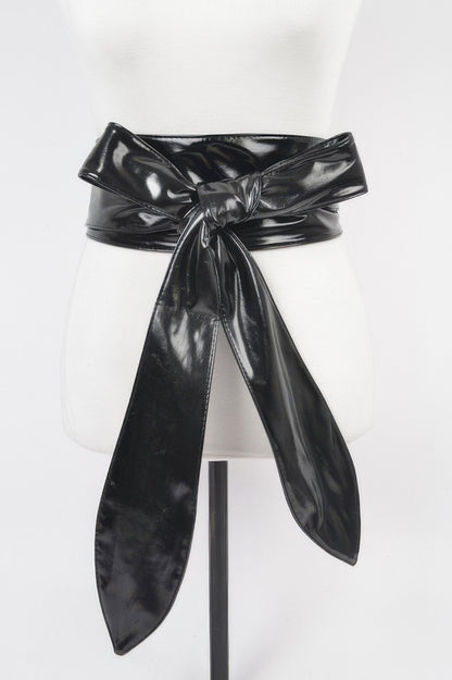Tie Front Leather Belt