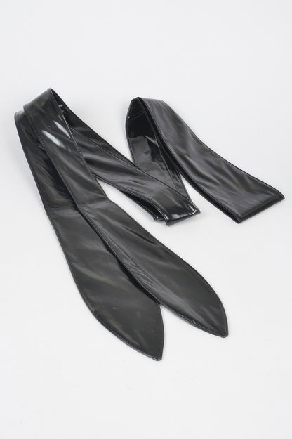 Tie Front Leather Belt