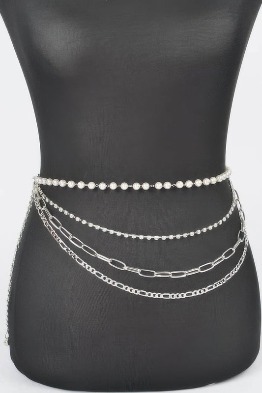 Multi Layered Plus Size Chain Belt