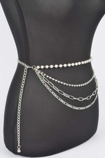 Multi Layered Plus Size Chain Belt