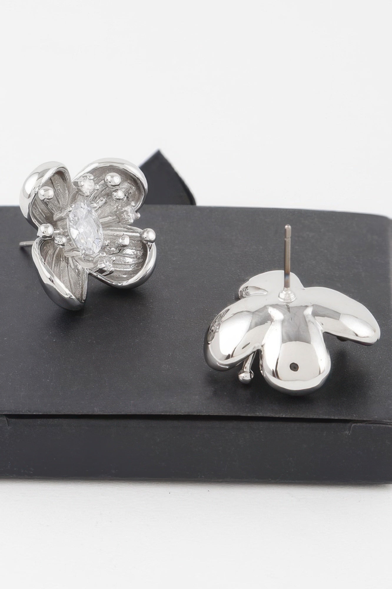 Blooming Rhinestone Flower Earrings