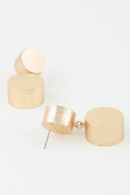 Hammered Disc Stud Earrings
