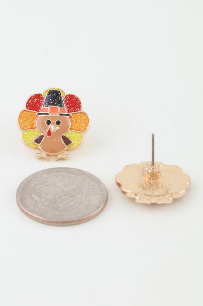 Thanksgiving Turkey Stud Earrings