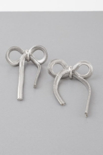 Snake Chain Ribbon Earrings