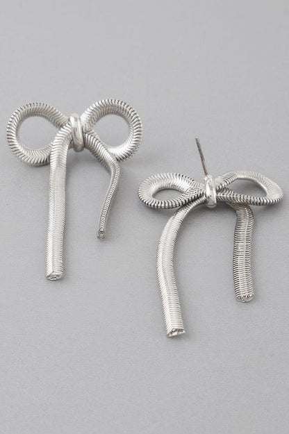 Snake Chain Ribbon Earrings
