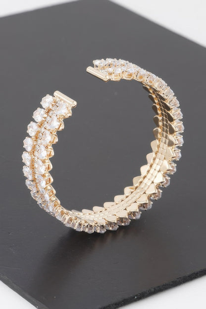Double Jeweled Cuff Bracelet