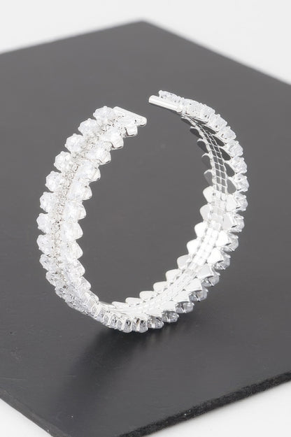 Double Jeweled Cuff Bracelet