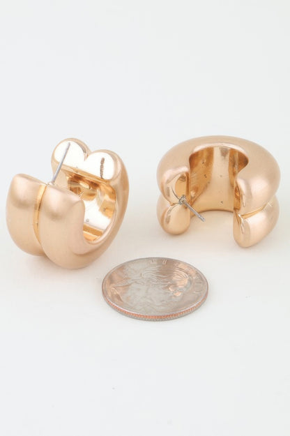Double Matte Hoop Earrings