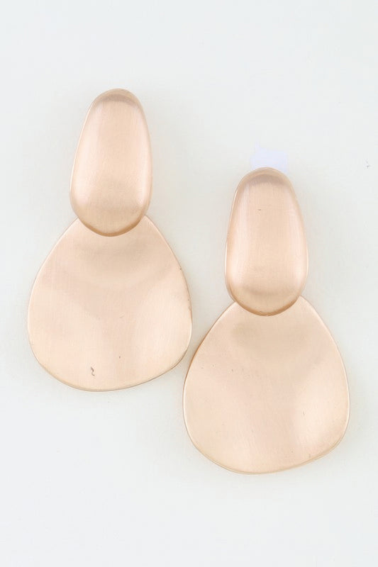 Minimal Matte Drop Earrings