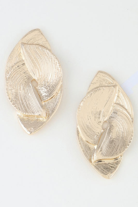 Interweaved Leaf Drop Earrings