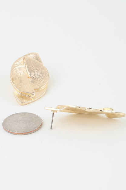Interweaved Leaf Drop Earrings