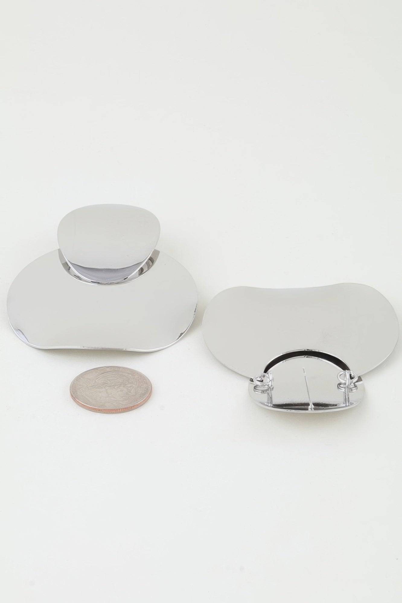 Shiny Minimal Petal Drop Earrings