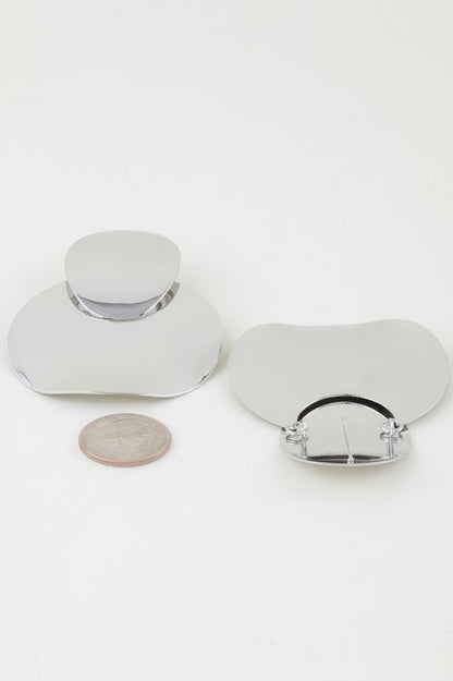 Shiny Minimal Petal Drop Earrings
