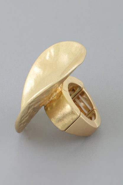 Hammered Plate Wrap Ring