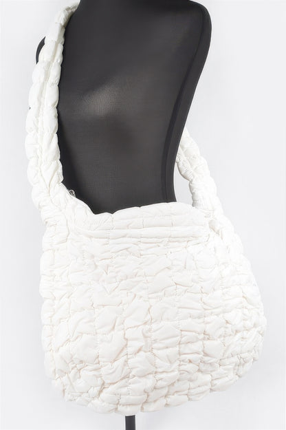 Quilted Nylon Oversize Crossbody Bag