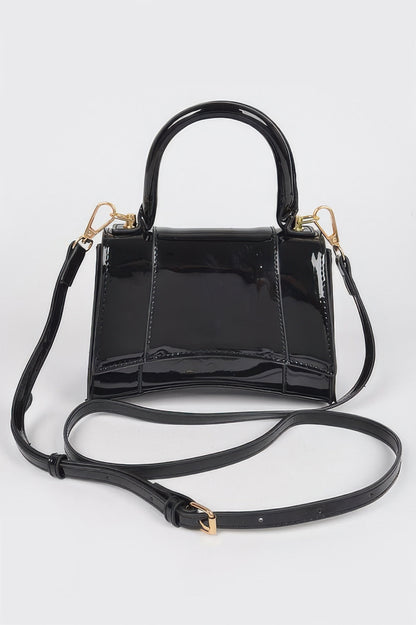 Enamel Top Handle Bag