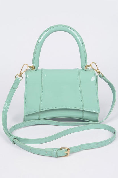 Enamel Top Handle Bag