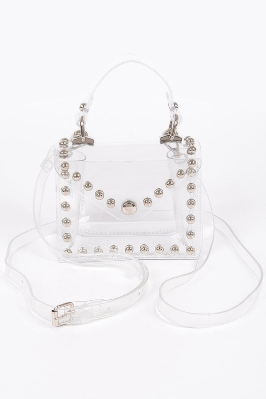 Transparent Studded Mini Bag