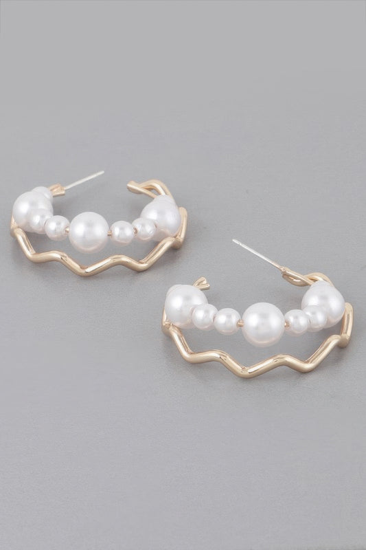 Zig 2as Faux Pearl Earrings 