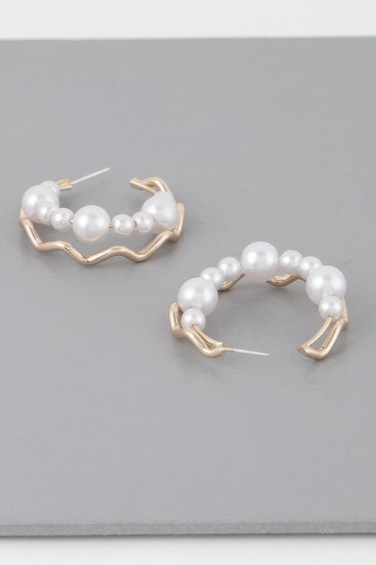 Zig 2as Faux Pearl Earrings 