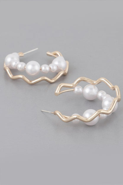 Zig 2as Faux Pearl Earrings 