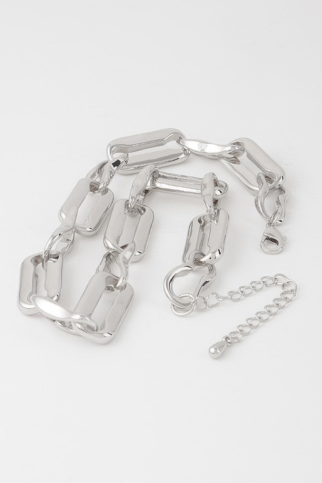 Shiny Hammered Chain Necklace 