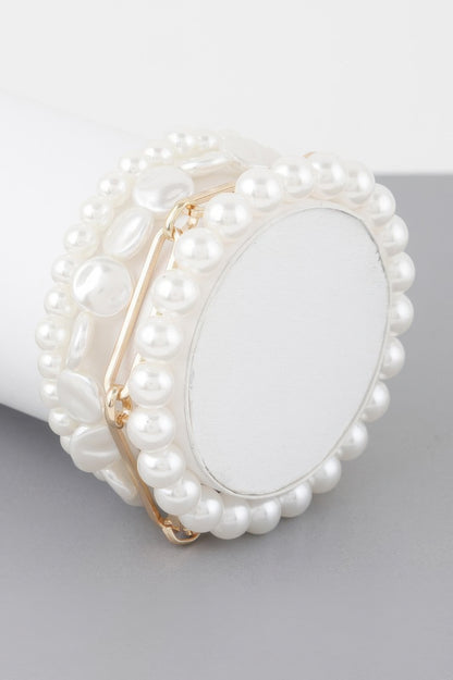 Multi Faux Pearls Bracelet 